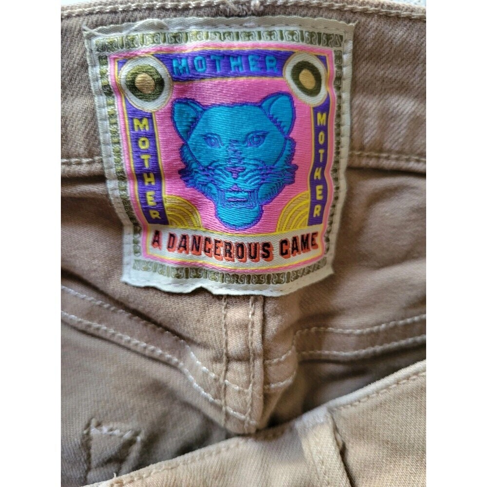 MOTHER Pants Womens 25 Khaki Toasted Brown Mid Rise Dazzler Cargo Ankle - Picture 8 of 10